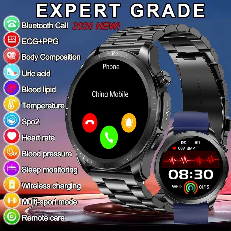 Advanced Health and Fitness Smartwatch with Tools to Manage Stress and Sleep ECG App SpO2 24/7 Heart Rate GPS Motion Ttracking