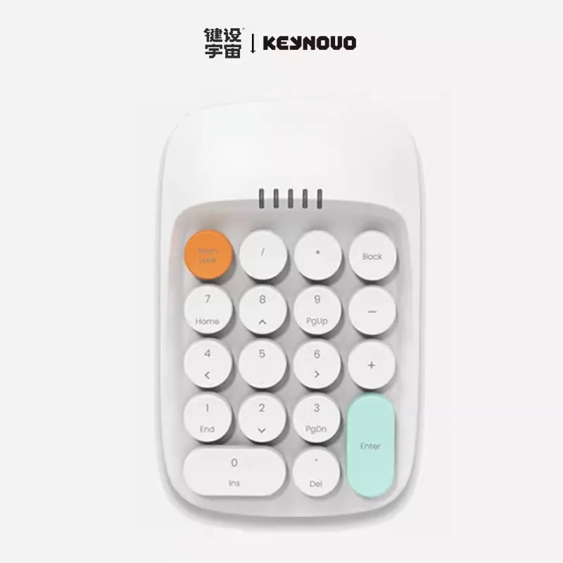 ACTTO Retro Wireless & Bluetooth Keypad Dual Mode Numeric Keyboard Mechanical Feel Can Connect Three Devices Simultaneously