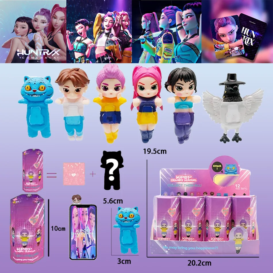 Figurine de chasseurs de démons Kpop, modèle boîte aveugle, jouet pour enfants, décoration de bureau de jeu, Collection de périphériques, cadeau