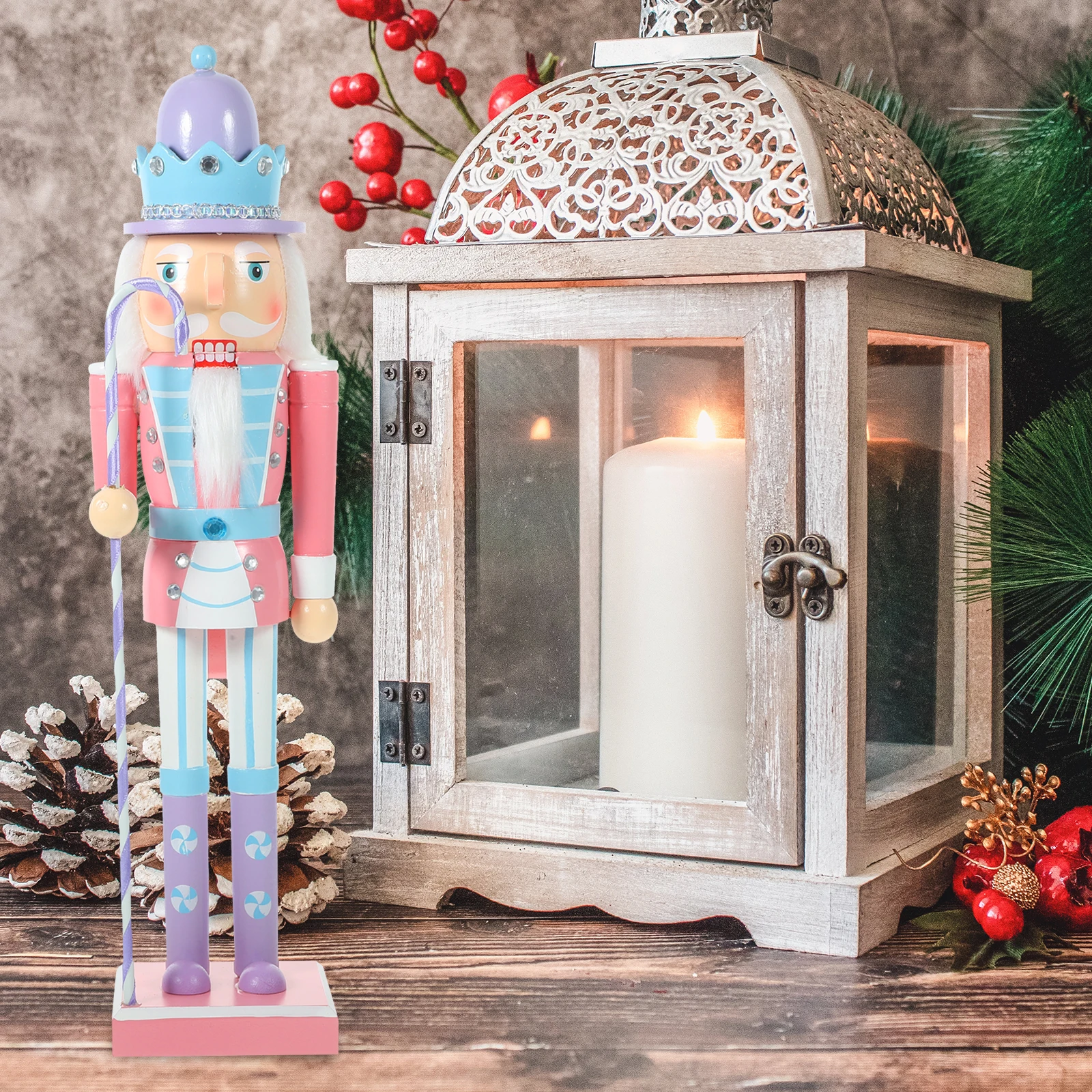 

Desktop Nutcracker Decor Wooden Handcrafted Xmas Gift Festive Holiday Cheer Christmas Decoration Christmas Nutcracker Ornament