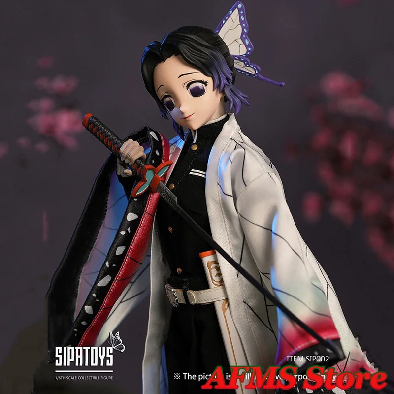 

SIPATOYS SIP002 Demon Slayer 1/6 Women Soldier Kochou Shinobu Head Sculpture Clothes Accessory Set For 12Inch Action Figure