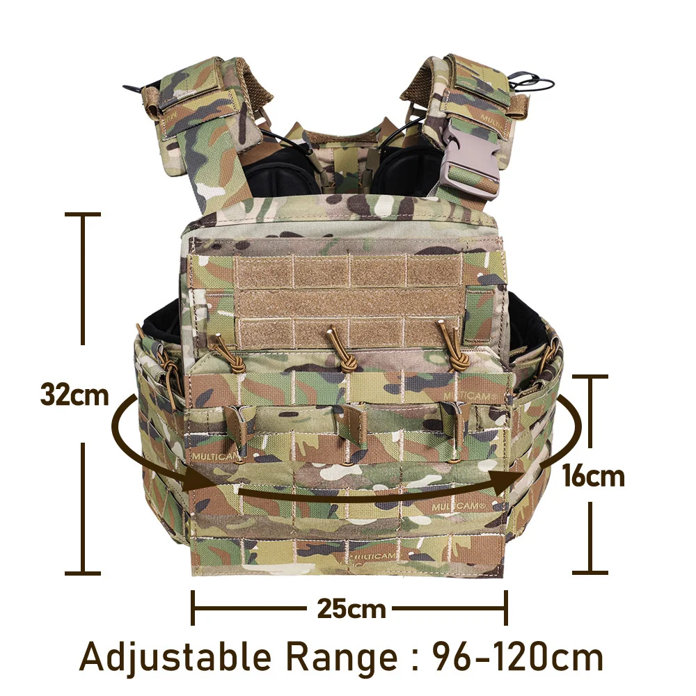 Military Tactical Molle Multicam CAGE Plate Carrier Wosport CPC Adjustable Vest Airsoft Men Body Armor With Inside Pad