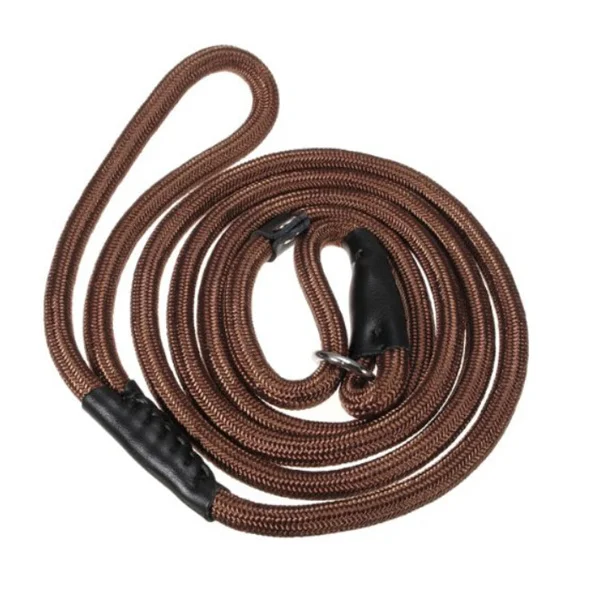 

Durable Nylon Cotton Pet Dog Leash Lead Collar Training Traction Rope Adjustable 135cm Brown Comfortable