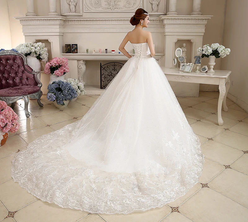Bridal Wedding Dress 2026 New Style Tailed Skincare Embroidery Free Customization Large Size Cheap Wholesale and Retail
