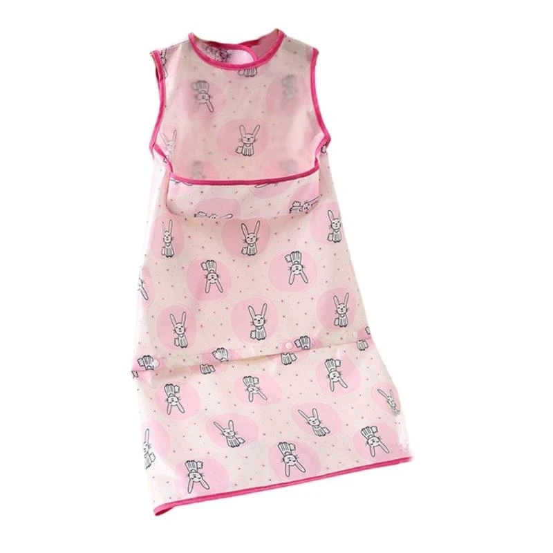 Water Proofing Baby Bib Long Sleeve/Sleeveless Highchair Attachment for Feeding 4XBC