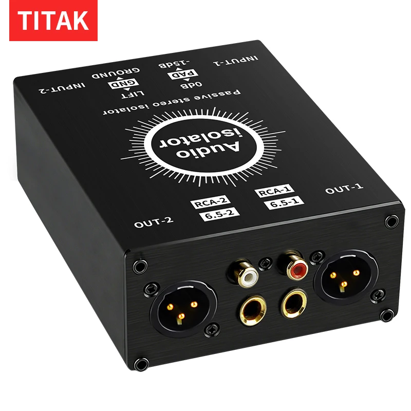Hum Eliminator Noise Filter XLR 6.35 HiFi Stereo Audio Isolation Box Ground Loop Isolator for Audio Eliminate Hum