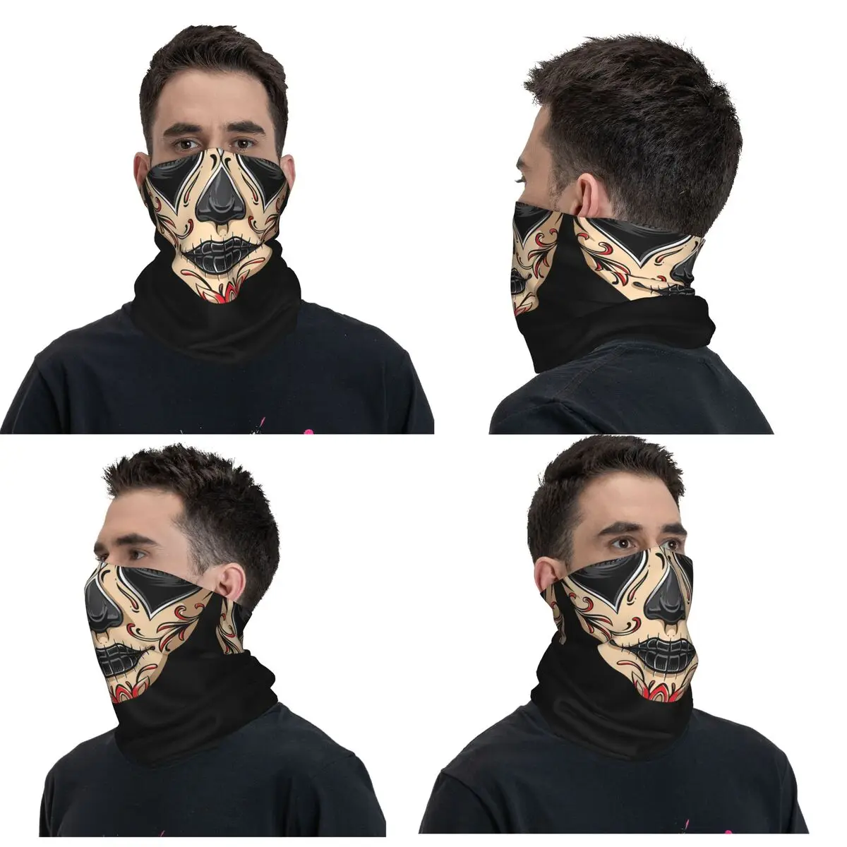 MASK La Catrina Face Mask Cloth Mask Women Bandana Neck Gaiter Printed Mask Scarf Warm Headwear Riding Unisex Adult Winter