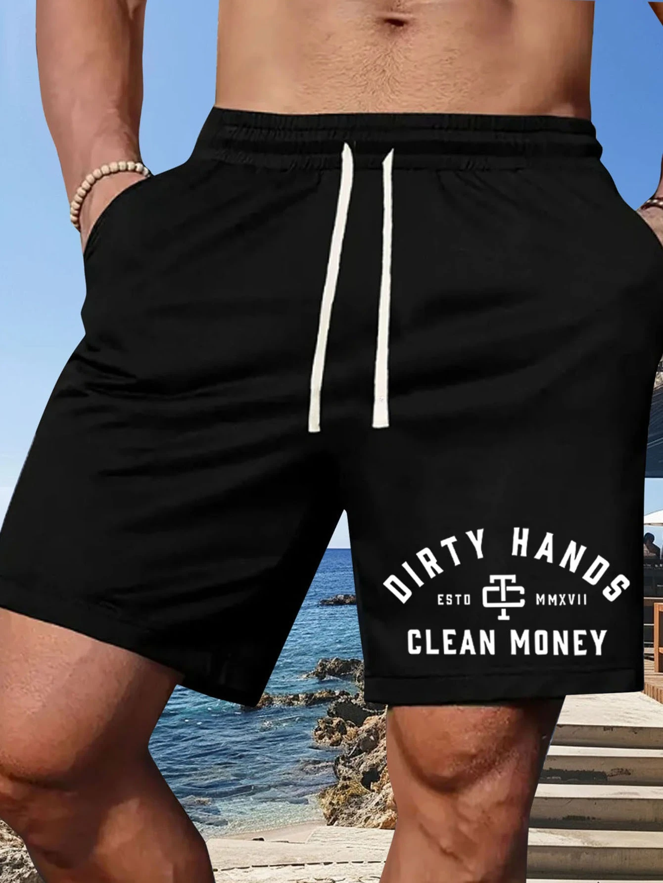 

Men's Casual T-shirt with Printed Summer Short Sleeved Round Neck Top, Simple Design Suitable for Daily Wear, Comfortable Style