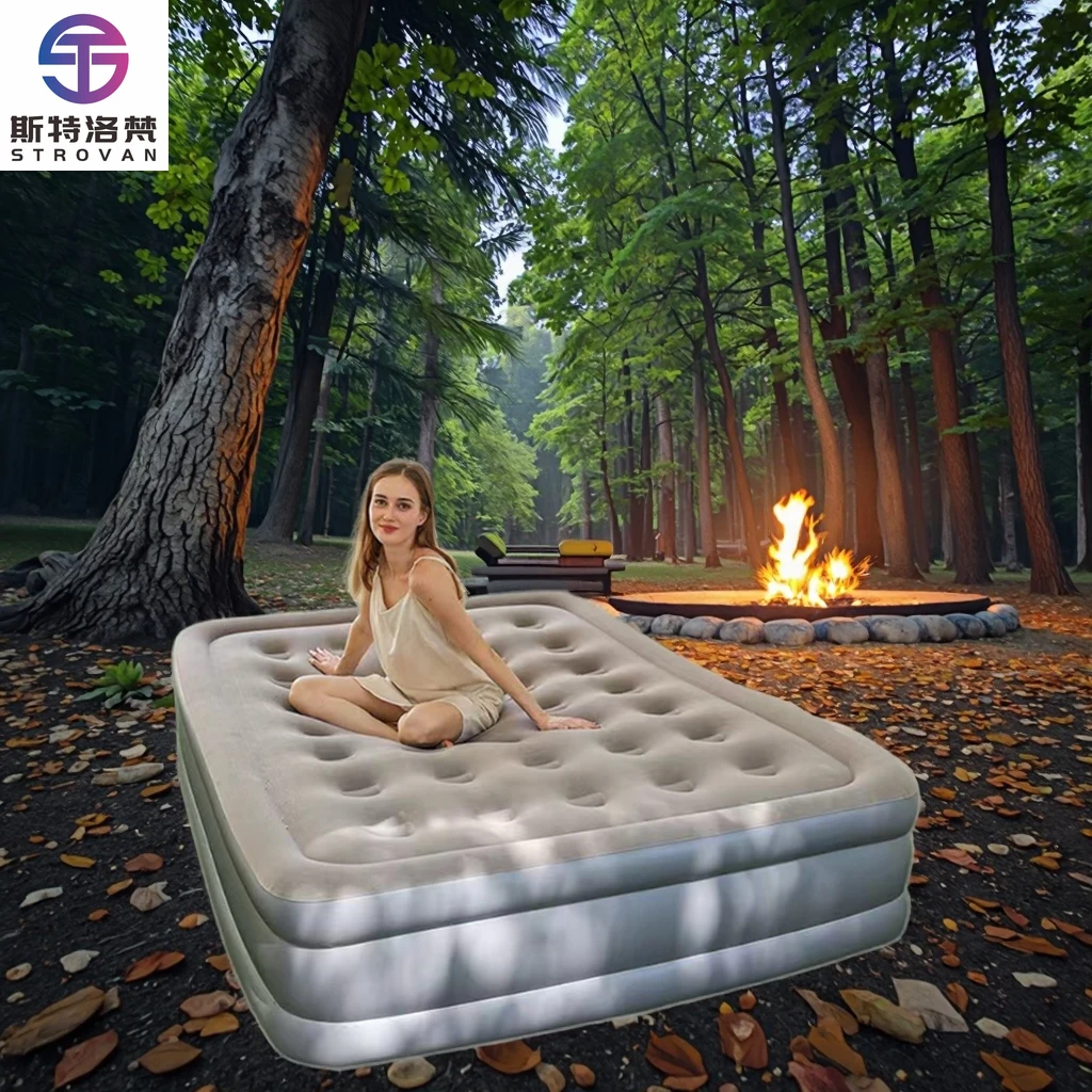 سرير هوائي STLF WJW مع مضخة مدمجة للأثاث المنزلي، مرتبة قابلة للنفخ مناسبة للأنشطة الخارجية #1