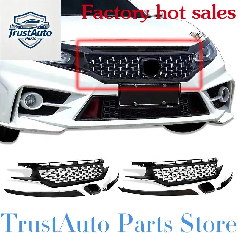 TrustAuto Parts Store Is Having A Hot SaleDiamond Style Bumper Grille - Glossy Black Facelift Front Radiato