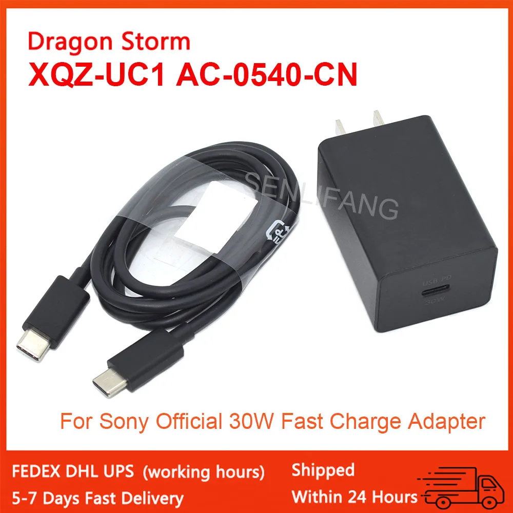 Test OK 30W Fast Charge Adapter XQZ-UC1 AC-0540-CN Type-C Data Cable For Sony XPERIA 1 5 10 ii ili IV V PRO I