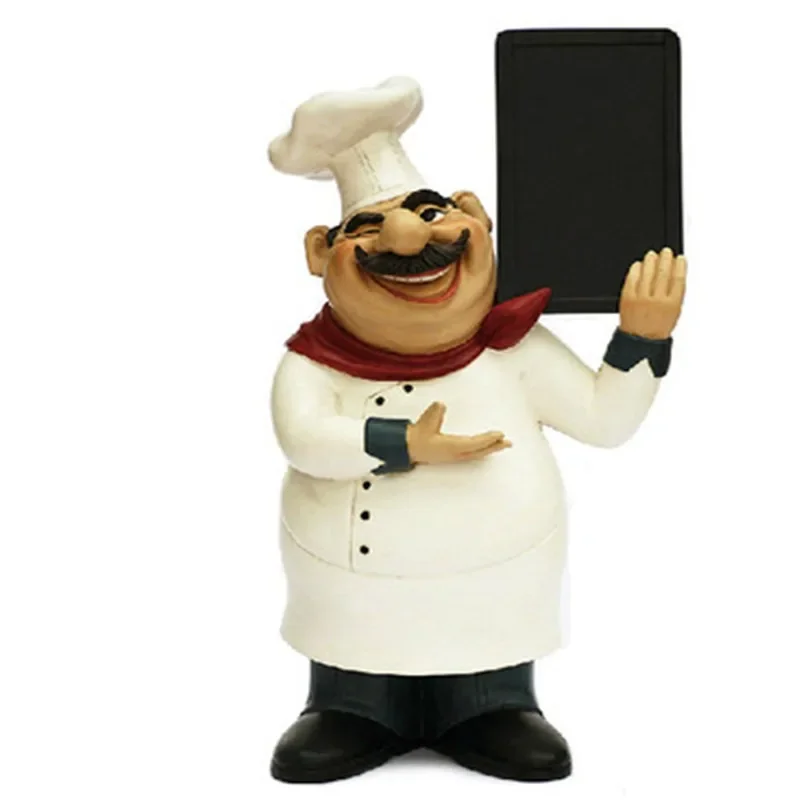 Creative fashion resin fiberglass large chef hotel restaurant bakery doll model floor ornament