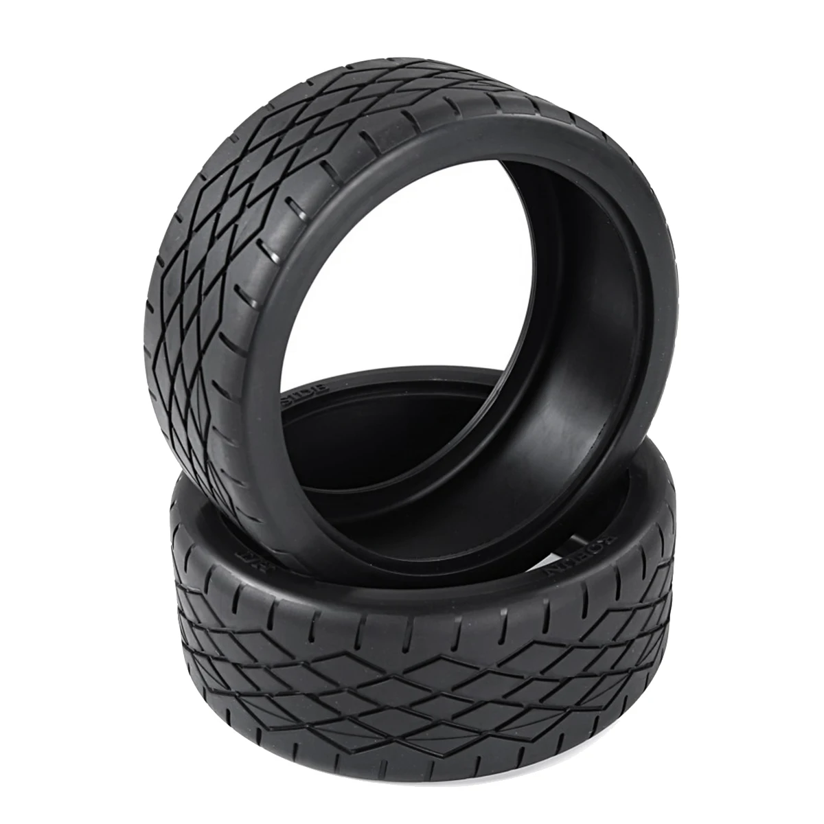 2PCS Rubber Wheel Tyre Parts Tires Skin Set for 1/5 Scale Rovan F5 MCD XS-5 Rc Car Parts