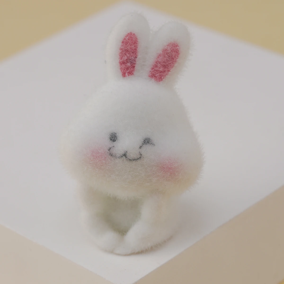 10pcs New Flocking resin Rabbit Charms Cute Plush Party Bunny pendant for Keychain Earring DIY Crafts Jewelry make Accessories