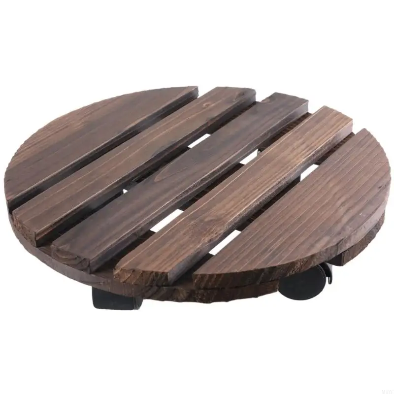 

M4YC 12" Plant Stand with Rolling Plant Stand Heavy Duty Round Plant with 360 Degree Roller Wheel