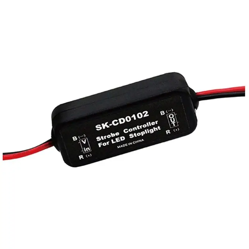 A08E-Strobe Controller Brake Light Flasher Module For Car LED Brake Stop Light Lamp 12V-16V LED Flash Tail Stop