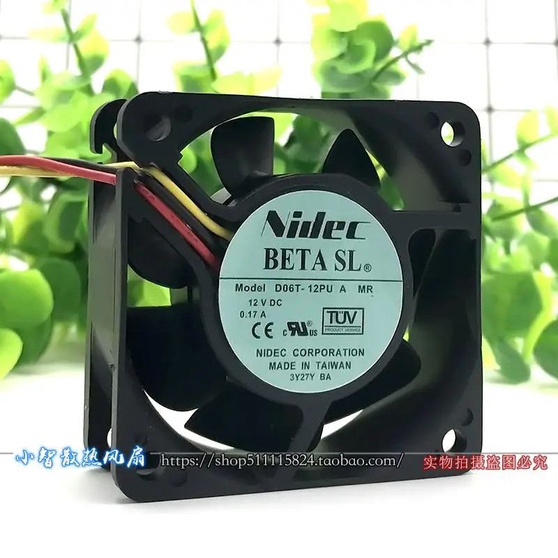 ORIGINAL D06T-12PU 12V 0.17A 6025 60*60*25mm NEW COOLING FAN RADIATOR