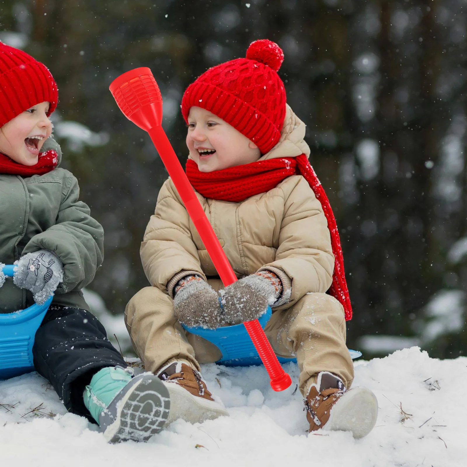 

Snowball Launcher Kid Outdoor Winter Toys Tool Red Plastic Makers for Kids Parent-child