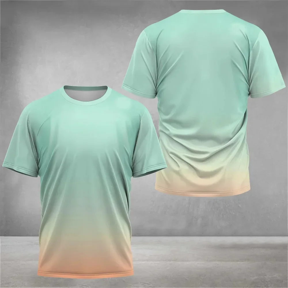 Summer New Color Block 3D Print Tennis T-Shirt for Men Outdoor Sports Fitness Cycling Breathable Casual Street Short Sleeve Tops