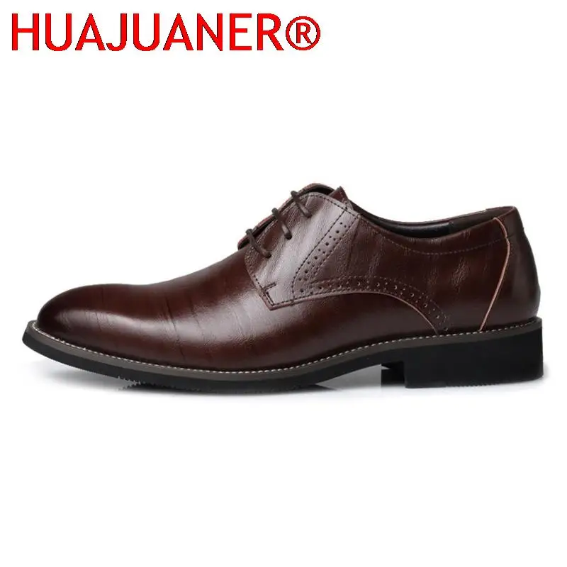 2023 Big Size Fashion Mature Man Soft Leather Shoes Wedding Business Dress Middle-aged Pointed Toe Dad Working Shoes Size 38-48