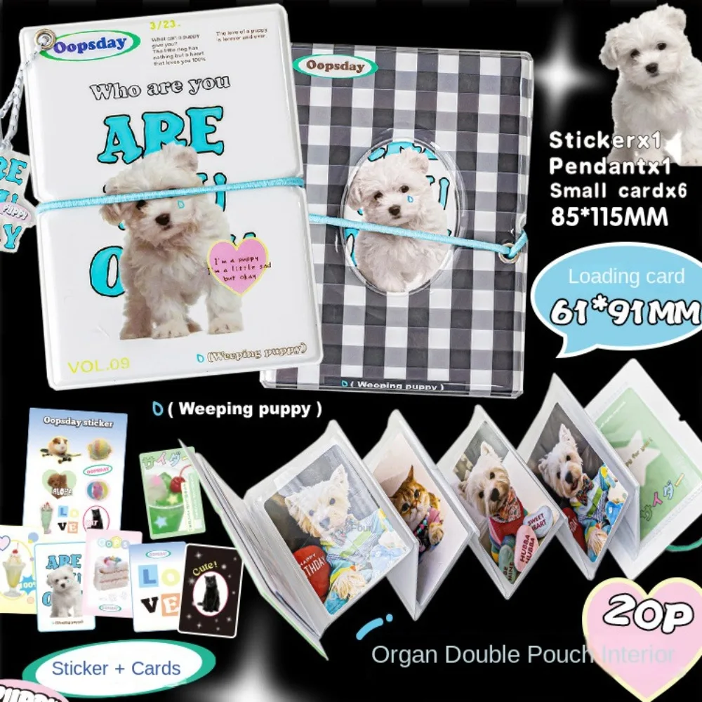 

Photo Card Sleeve Mini Photocard Binder Two-sided Collect Case Card Protection Collection Book 20 Sheet Organ Book