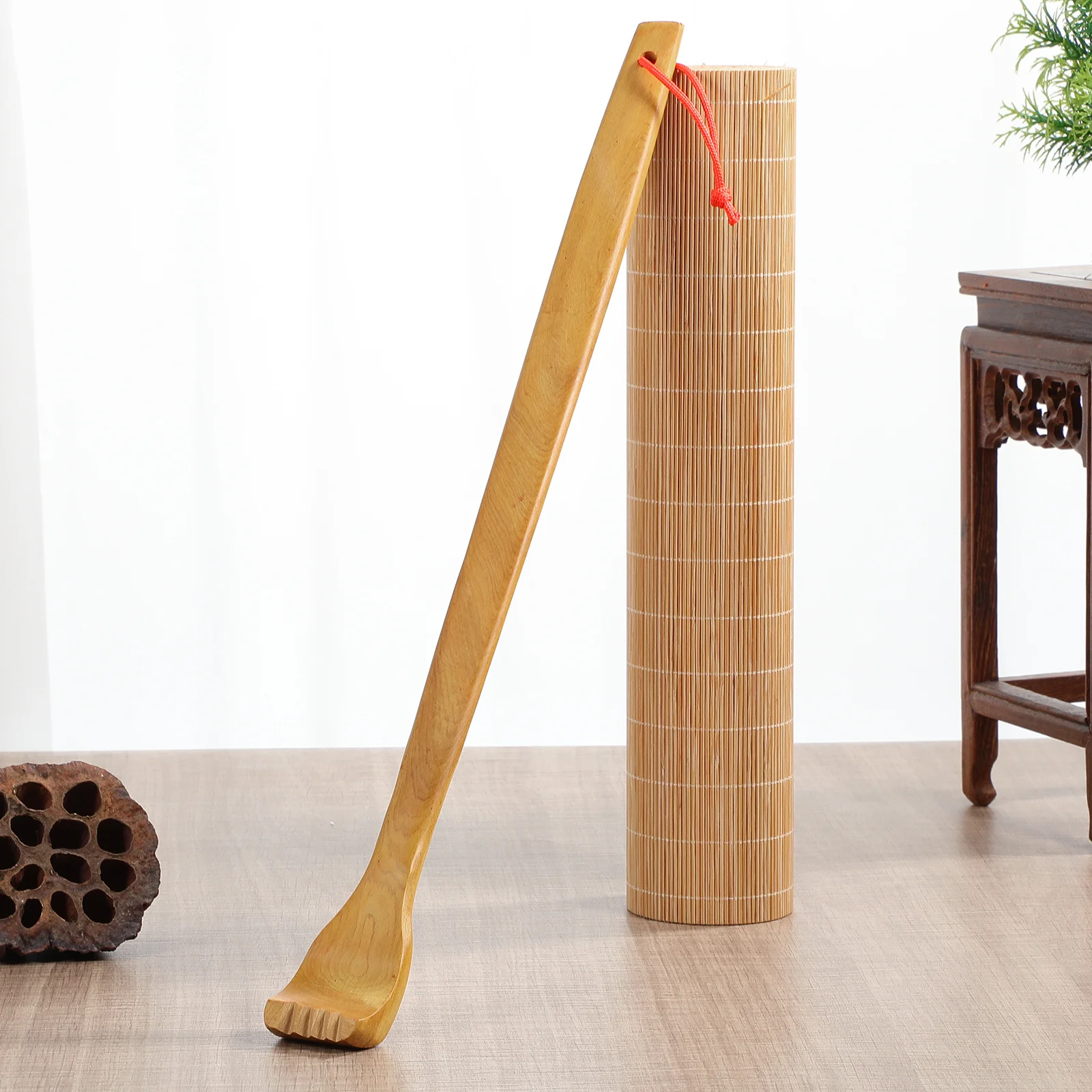 Wooden Back Scratcher Massager Rustproof Body Scratching Stick For Travel Storage Hook Shoulder Scraper