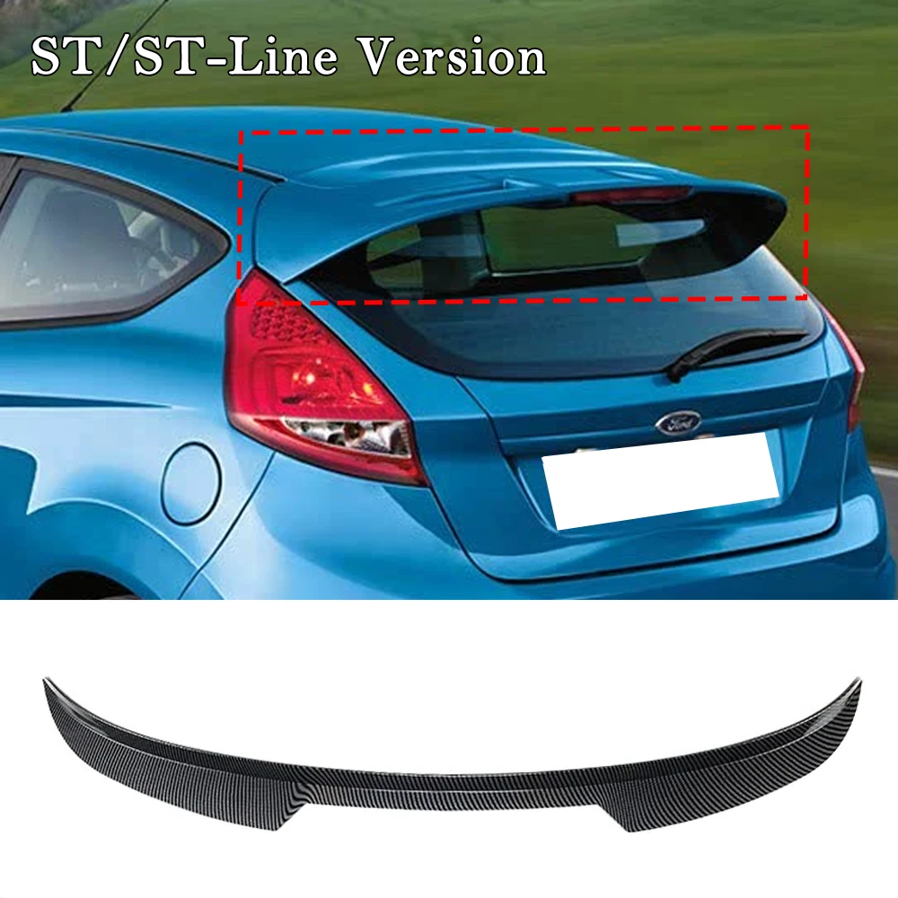 1 stks Glanzend Zwarte Auto Dakspoiler Venster Wing Splitter Trim Voor Ford Fiesta ST-Lijn MK6 MK6.5 MK7 Hatchback 2008-2017 ABS