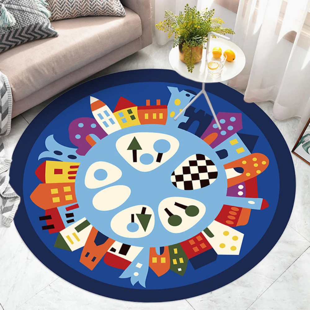 سجادة دائرية بألوان قوس قزح مع - مراجعة Abc Kids Early Education وسعره