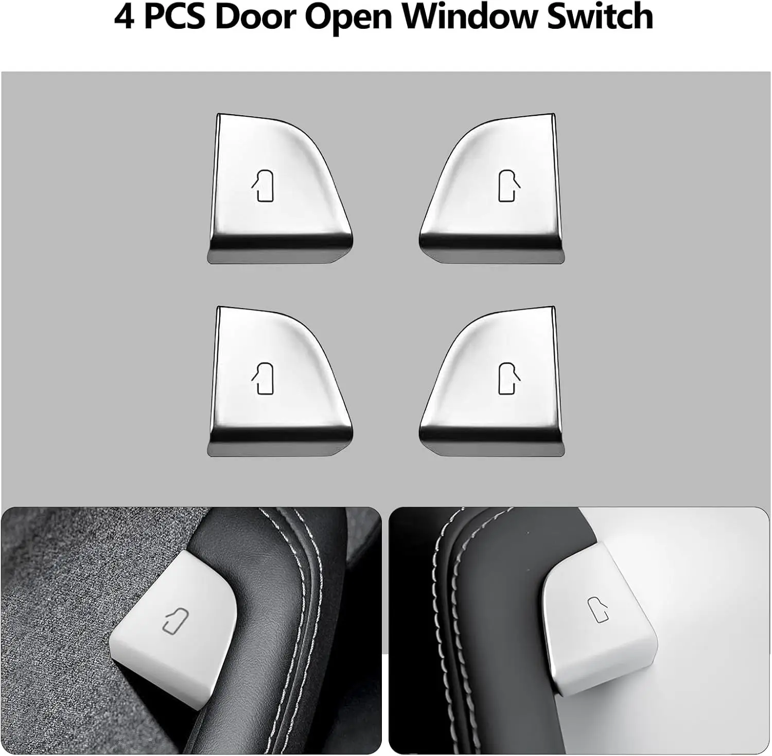 

Комплект из 4 защитных накладок на кнопки открывания дверей для Tesla Model Y LAUNCH 2025/Model 3 Highland, аксессуары для автомобиля