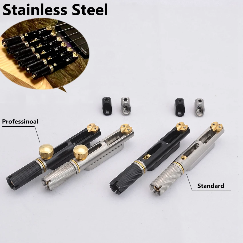 1 Set High Quality  ( 6/7/8 Strings ) Stainless Steel Headless Guitar Bridge / Single Bridge for Fanned Fret Guitar