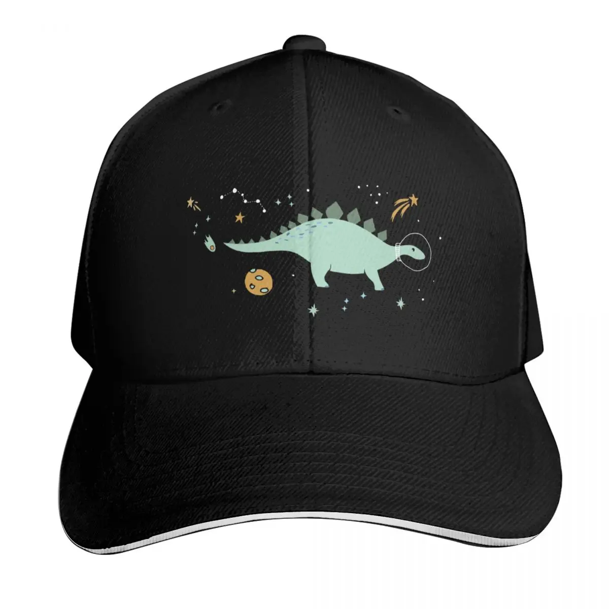 Space Dinosaurs in Blue Baseball Cap Outdoor Golf Running Hiking Summer Beach Travel Streetwear Hip Hop Trendy