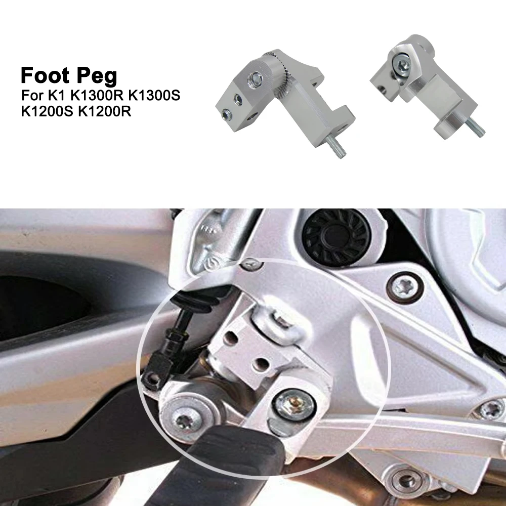 

For BMW K1 K1300R K1300S K1200S K1200R K1200R Motorcycle Foot peg Passenger Footpeg Lowering Kit