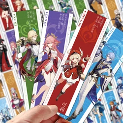 30pcs Original God Bookmarks MiHoYo Game Peripheral Character Clock Away Thunder General Decorated Reading Page Book Annotations