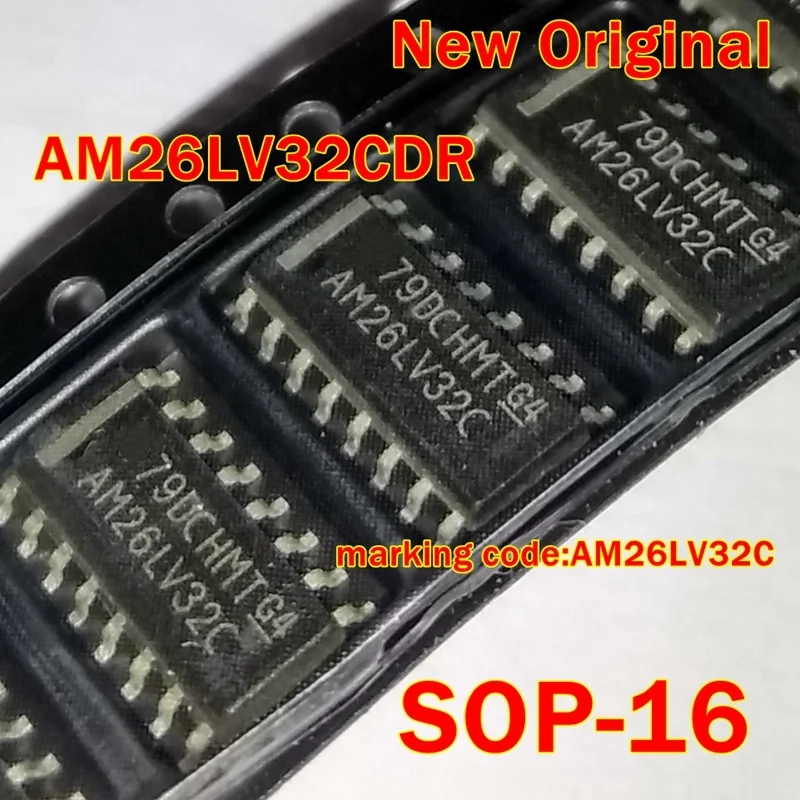 1Pcs to 100Pcs Am26Lv32Cdr Am26Lv32Cd Sop-16 New Original Marking Code:Am26Lv32C Four Channel Differential Line Receiver
