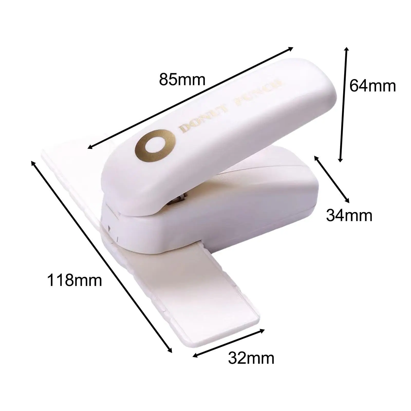 Hole Puncher, Loose Leaf Paper Hole Reinforcement Punch, Handheld with 4 Cutting Pads Punching Tool Paper Punch for Document