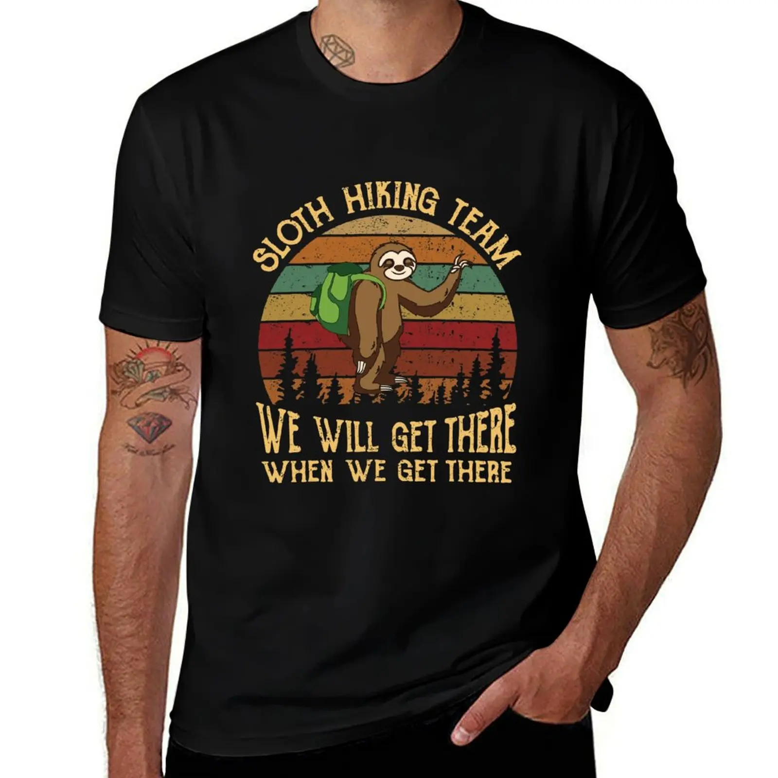 

Sloth Hiking Team We Will Get There When We Get There T-Shirt High Quality Durable T-Shirt