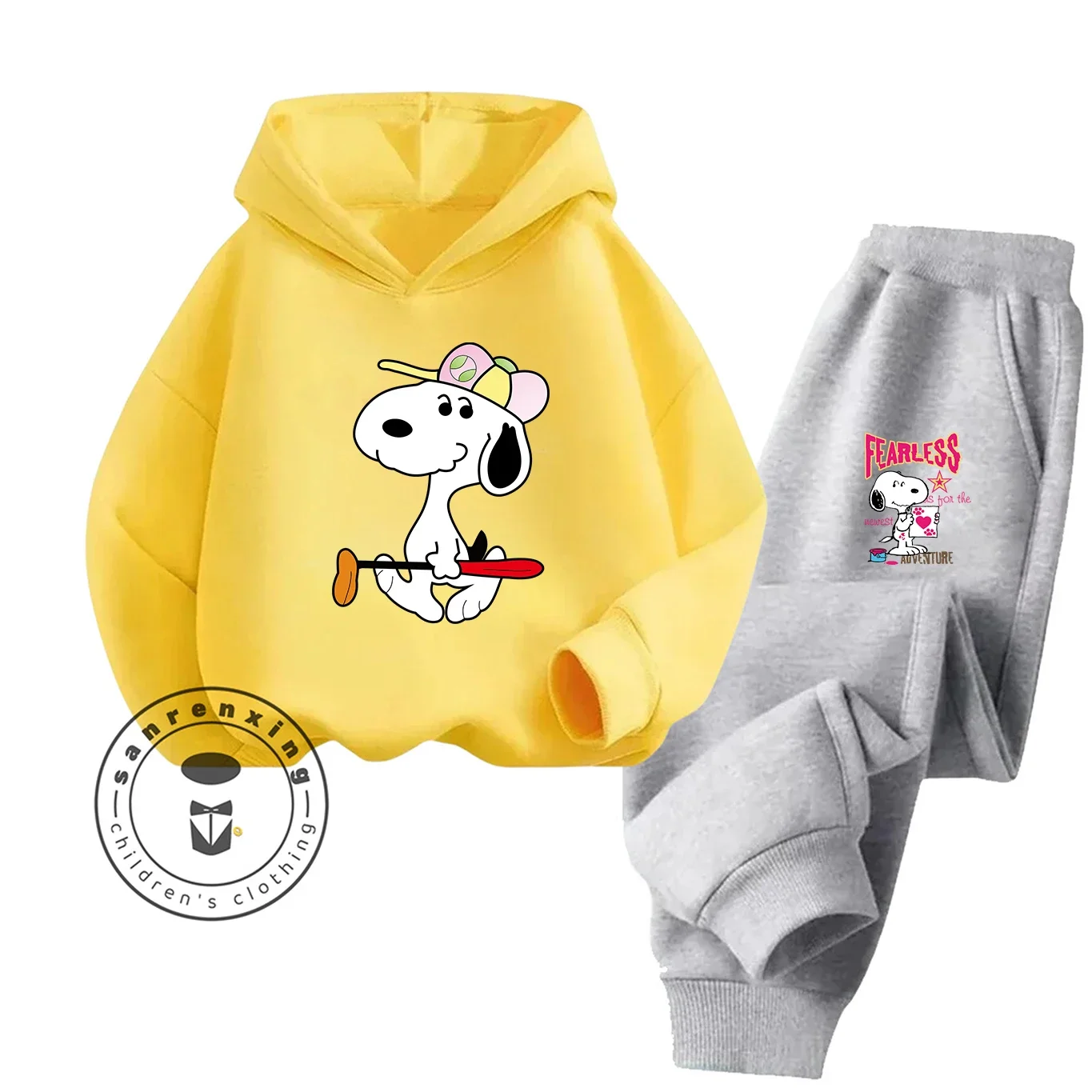 

Snoopy Cartoon Printed Hoodie Set 2025 New Fashion For Children Teenagers Boys Girls Casual Hot Sale With Dress Autumn Winter​