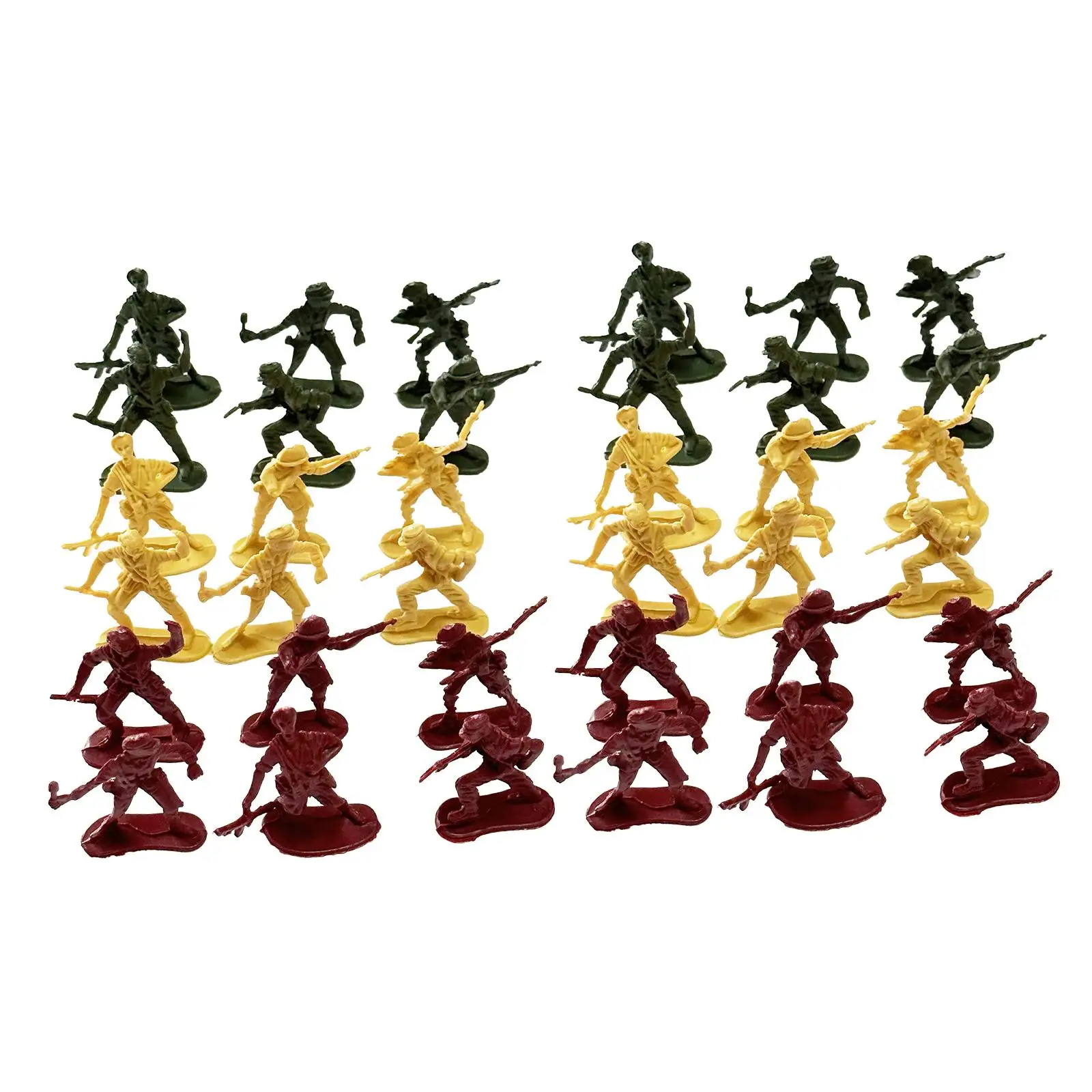 36 Pieces Solider Figures Set Men Toy Terrain Accessories for DIY Projects