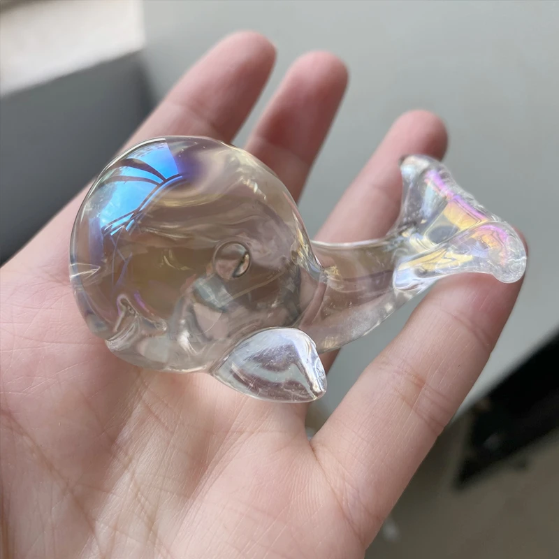 

1 Piece Crystal Whale Figurine Home Wedding Decoration Glass Craft Collection Table Ornaments Souvenir Gifts