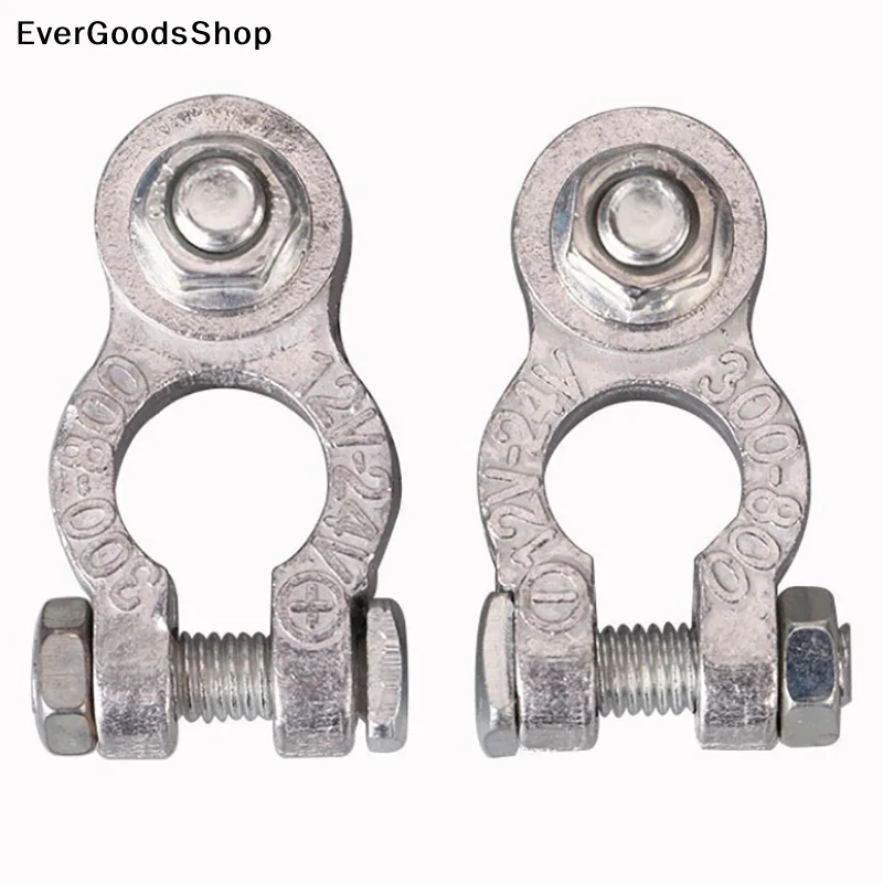 New 1 Pair Battery Terminal Clamp Zinc Alloy Positive & Negative Pole Auto Car Screw Connector Car Battery Terminal Clamp