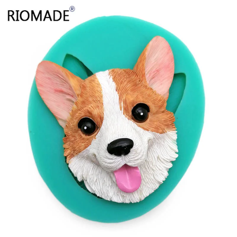 3D-Cartoon-Hund-Silikonform, Fondant-Kuchendekorationswerkzeug, Schokoladen-Cupcake-Dessert-Backform, Epoxidharz-Gießform, Kerzen-Gips-Ornament – Detail 2