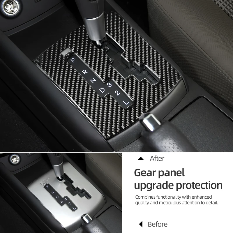 Real Carbon Fiber For Hyundai Elantra HD Sedan 2008-2016 Center Console Gear Shifter Trim Sticker Tuning Car Interior Accessory view 4