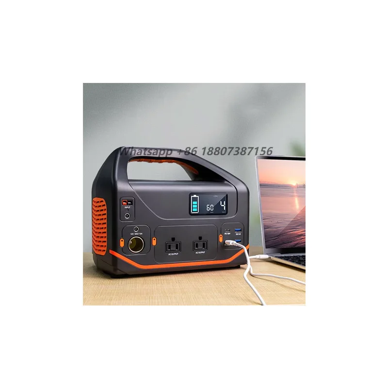 

150000 mAh Outdoor Battery Power Station Rechargeable 600 Watts AC Output Solar Generator with Light Emitting Diode