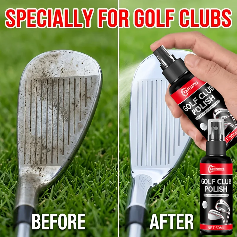 Professional Golf Club Polishing Spray, Metal Shine Restorer for Oxidation Removal, Light Scratch Care and Club Head Maintenance