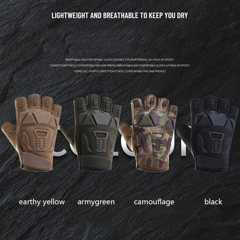 Tactical Gloves Men's Outdoor All Refers To Protective Sports Training Outdoor Military Fan Motorcycle Riding Gloves