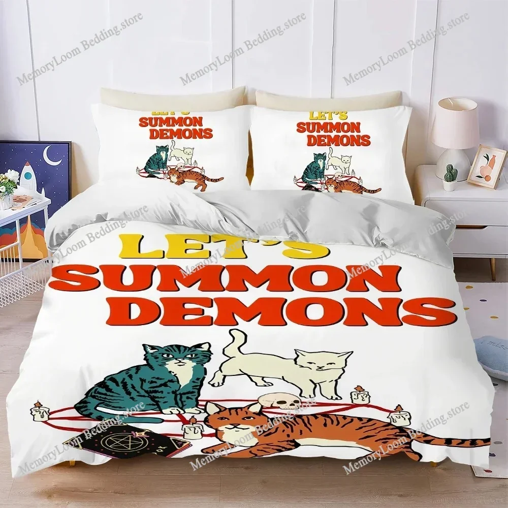 

Lets-Summon Demons Duvet Cover Set Home Style Bedding Soft Laundry Cotton Bed Student Dormitory Gift Home Textileextile029