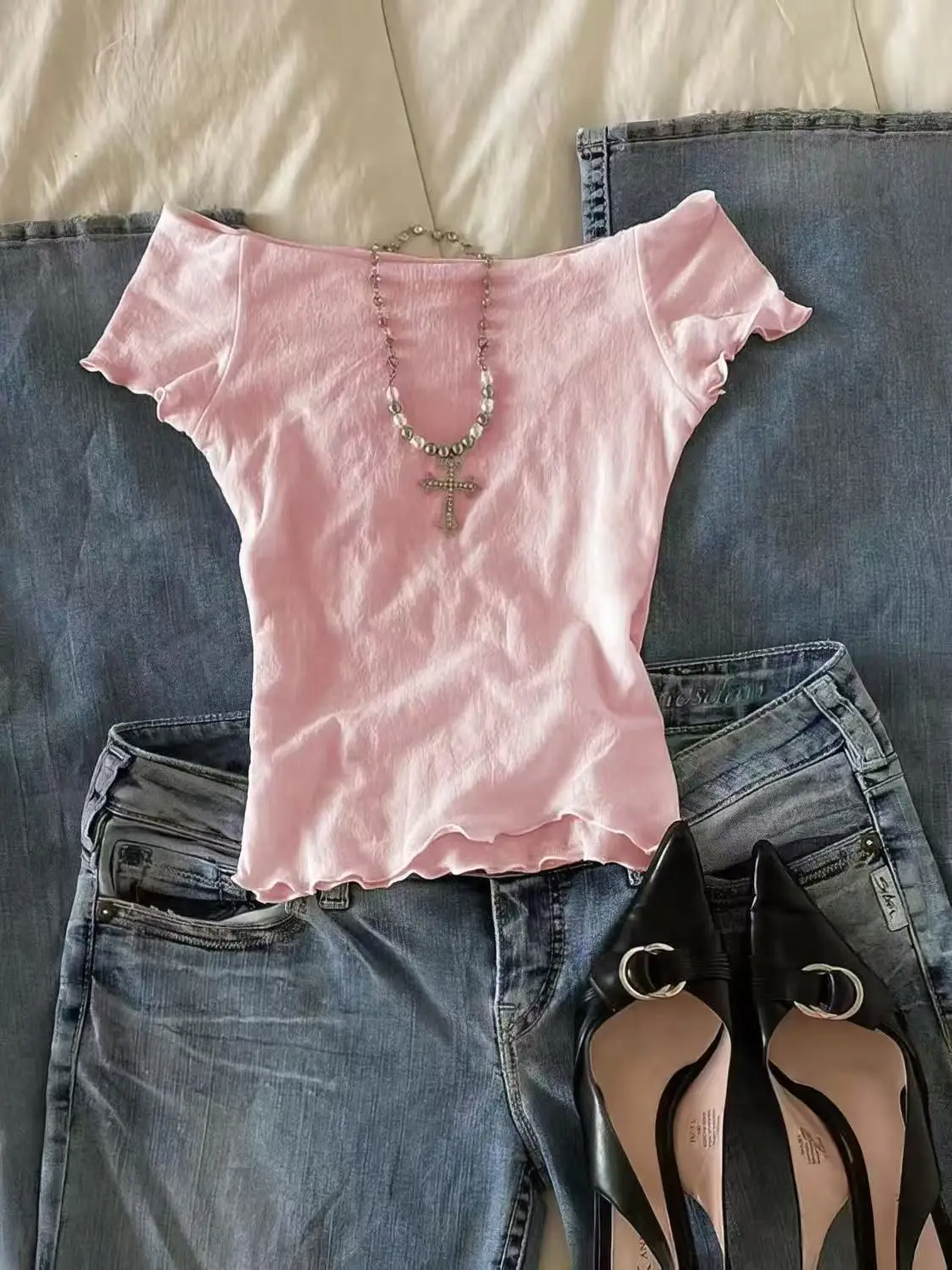 

Летние японские топы с мультяшным принтом Kawaii, женские топы в стиле Харадзюку с волнистой точкой, лоскутная футболка Y2k, милая футболка в стиле феи в стиле гранж