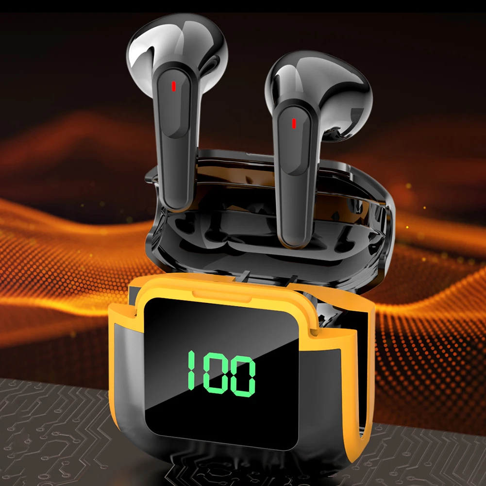 PRO 90 Stereo HiFi Headset Waterproof Bluetooth-Compatible Digital Display Smart Touch Large Battery Life Music Gaming Earphones