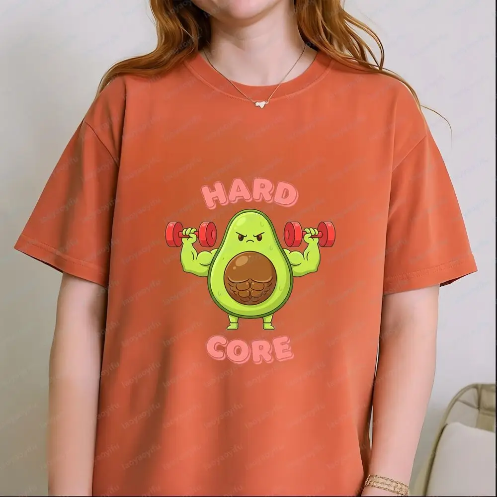 Strong To The Core Avocado Workout Unique Casual Trend Short-Sleeved Men's and Women's Universal Pure Cotton T-Shirt