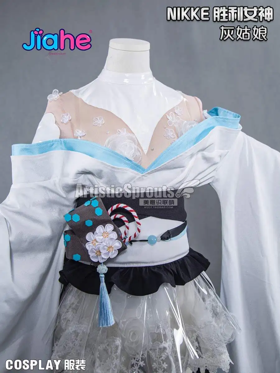 

Cinderella Anime Game N I K K E Cosplay Costume Women's Sweet Kimono Dress Headwear Props Halloween Carnival Cinderella Uniform